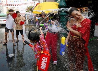 Watch live: Thailand brings in new year with huge water fight in Bangkok