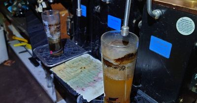 Inside abandoned 'time capsule' pub with half-filled glasses sitting on the dusty bar