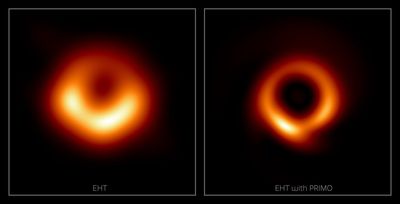 1st-ever black hole image gets a sharp new AI makeover
