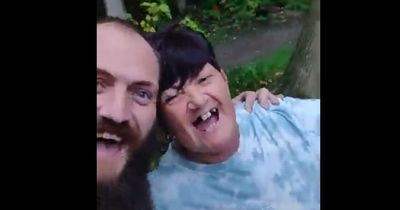 Shameless mum and son sing and dance after setting fire to ex's home