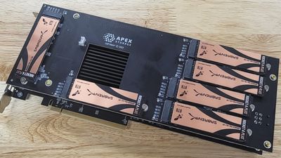 This 21 SSD PCIe card with a 336TB capacity to cost around $45,000