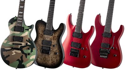 NAMM 2023: From camo to Candy Apple Red, ESP’s latest LTD Deluxe guitars offer a winning combo of fancy finishes, Floyd Roses and Fluence humbuckers