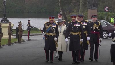 King Charles tells of his pride of watching sons pass out from Sandhurst as he inspects Sovereign’s Parade