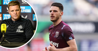 Eddie Howe explains Newcastle transfer plan when quizzed over potential Declan Rice deal