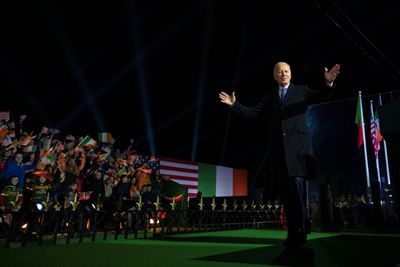 Tearful Biden explores faith and family at finale of Ireland trip