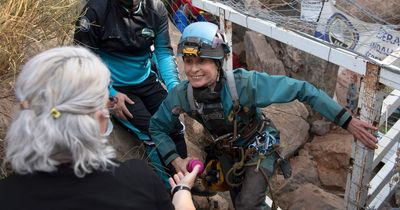 Woman emerges from 230ft underground cave after spending 500 days alone in the dark