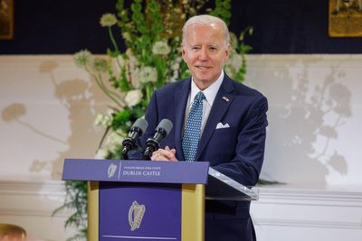 Biden presented with brick from his family’s ancestral home in Co Mayo