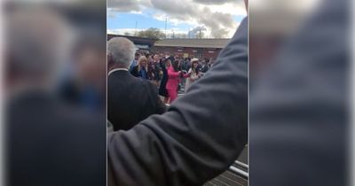 Grand National dancing session breaks out at Aintree train station