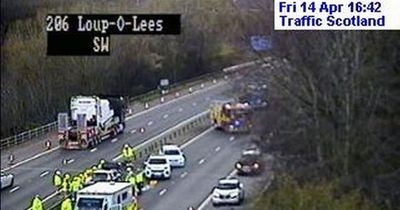 Man rushed to hospital after crash on the M8 brings West Lothian traffic to a standstill
