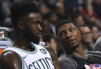Boston Celtics HC Joe Mazzulla gives injury status updates on Jaylen Brown and Marcus Smart