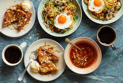 Chocolate french toast and fry-up noodles: Ravinder Bhogal’s weekend breakfast recipes