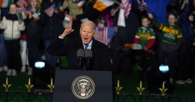 President Joe Biden sends crowd wild as he backs 'Mayo for Sam' in Ballina speech