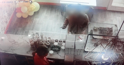 Shocking moment 'horrible' customer destroys bakery after being refused Easter egg refund