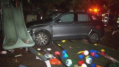 Car crashes into Burnside Primary School playground, man reported for drink driving