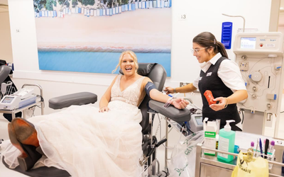 Love in vein: Donating blood opened the hearts of Sydney newlyweds