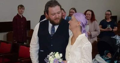 Groom plans wedding and funeral five days apart after losing partner to cancer