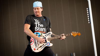 See the Fender Tom DeLonge Starcaster get its first live airing at Blink-182's Coachella Festival comeback