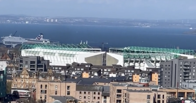 Edinburgh Hibs fans singing Sunshine on Leith after derby win heard from miles away