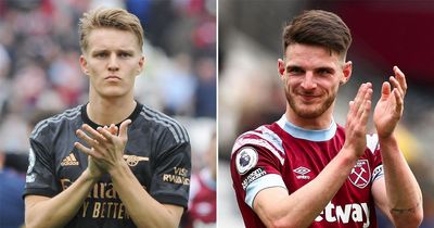Tunnel cam footage shows why Declan Rice waited for Arsenal captain Martin Odegaard