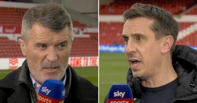 Gary Neville and Roy Keane in heated disagreement over Arsenal - "No chance"