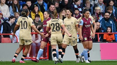 Sam Kerr scores as Chelsea beats Aston Villa to reach Women's FA Cup final against Manchester United