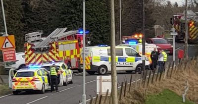 Man in hospital after horror crash near Scots golf club as road closed for six hours