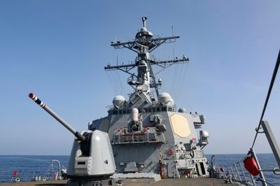 US warship sails through Taiwan Strait days after China drills