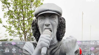 A statue of AC/DC's Brian Johnson has been erected in a park in Belgium