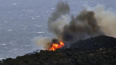 Firefighters battle blaze in south of France in first major forest fire of 2023