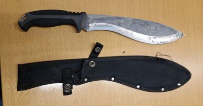 Police find this HUGE knife after driver seen 'lurking' near bus station