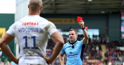 Red card for Exeter Chiefs star stuns rugby as internationals appalled and Nigel Owens publicly disagrees