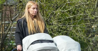 Stacey Solomon takes daughters Belle and Rose for trip to park in plush £1.5k pram