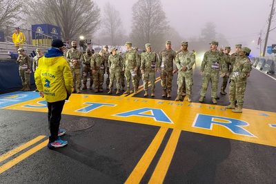 Fast field gathers for start of 127th Boston Marathon