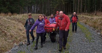 Scots hillwalker stretchered from mountainside and rushed to hospital after fall
