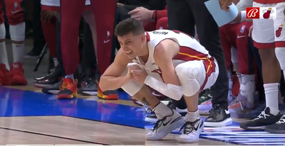 Tyler Herro somehow took a 3-pointer despite two broken fingers on his shooting hand