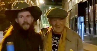 Man in Gandalf costume meets Sir Ian McKellen during Bristol pub crawl
