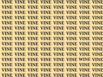 Only someone with sharp eyes & brain combo can spot ‘Wine’ among ‘Vine’ in 15 seconds