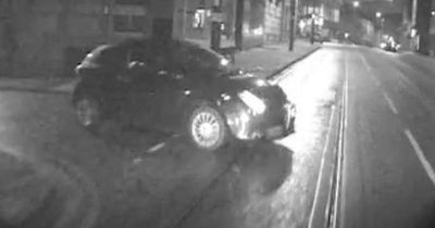 Heartstopping moment cars smash into trams caught on camera in Manchester city centre