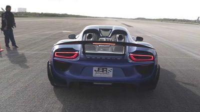 Watch How Fast Porsche 918 Spyder Weissach Edition Speeds Through Half-Mile