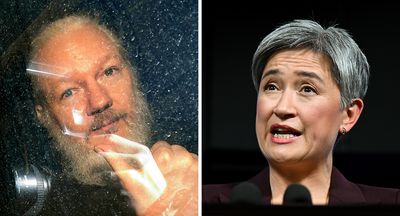 Assange campaign escalates pressure after Wong pressed on jailed reporter in Russia