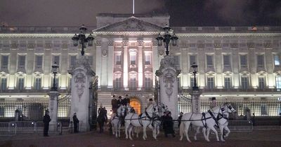 Inside King's Coronation midnight rehearsal procession as Household Cavalry line the Mall