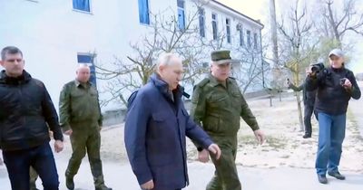 Vladimir Putin visibly limps as health speculation grows on visit to occupied Ukraine