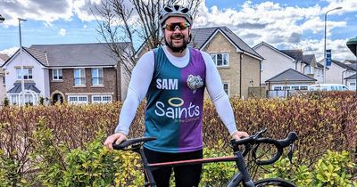 Saints fan Sam makes 300-mile cycle back to McDiarmid Park in brother's honour