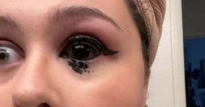 Woman left looking like 'demon' after eyeliner fail turned whole eyeball BLACK