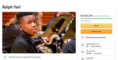 Ralph Yarl GoFundMe tops $2.8m after Black teen shot in the head by white homeowner