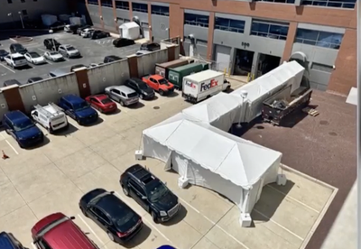 Delaware court erects large tent to shield Fox News anchors from public view during Dominion defamation trial