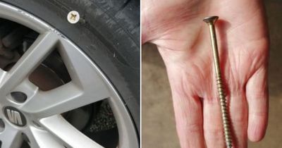Someone's going round a quiet Newport suburb wrecking car tyres with six inch screws