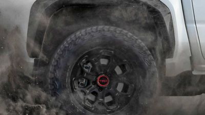 2024 Toyota Tacoma TRD Teaser Shows Grippy All-Terrain Tires, Fox Shocks