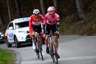 'I was suffering there' - Simon Carr sees dreams of Tour of the Alps stage victory crushed by the Ineos Grenadiers train