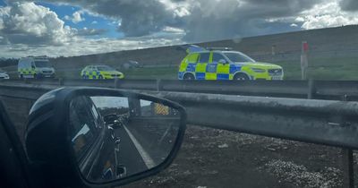 Two people hurt after M8 multi-car rush hour pile-up